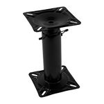 Wise 8WD1255 Adjustable Boat Seat Pedestal Adjustable Height 12" to 18", Black Powder Coated Finish