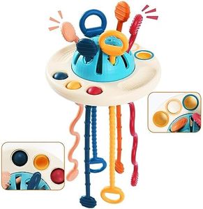 Rowyet Baby Toys,Montessori Toys for Babies,UFO Sensory Pull String Baby Toys,Silicone Baby Toys,Montessori Toys for Toddlers Fine Motor Skills,Sensory Toys Baby Toys 18+ Months