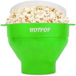 The Original Hotpop Microwave Popcorn Popper, Silicone Popcorn Maker, Collapsible Bowl BPA-Free and Dishwasher Safe- 20 Colors Available (Green)