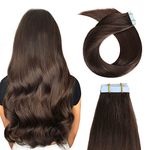 Tape in Hair Extensions human hair 20pcs Silky Straight Remy Tape Hair Extensions (20, 2)