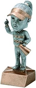 Decade Awards Team Mom Bobblehead Trophy | Engraved Booster Award, Female - 6 Inch Tall - Customize Now