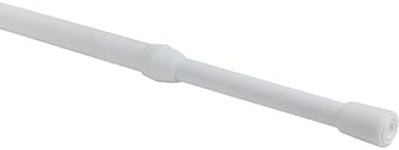 White Extendable Curtain Pole 150-200cm – Tension Rod for Curtains, Nets & Voiles – No Drill Curtain Pole for Lightweight Materials – Ideal Shower Curtain Rail & Net Curtain Rod by New Edge Blinds