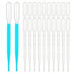 AKOLAFE 400PCS Plastic Transfer Pipettes, 3ml Disposable Clear Pippets Dropper, Plastic Droppers Pipettes, Transparent Eye Dropper Pipette for Essential Oil Pipette Makeup Tool or Laboratory