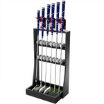 Golf Club Holder, Golf Putter Stand with 36 Balls Tray Storage & 6 Clubs & 3 Golf Head Covers, Golf Club Stand Display Rack for Home Indoor Outdoor Office, Golf Club Organizer for Club Simulator