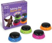 Hunger for Words Talking Pet Starter Set - 4 Piece Set Recordable Buttons for Dogs, Talking Dog Buttons, Teach Your Dog to Talk, Talking Pet, Dog Training Games, Dog Buttons for Communication