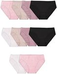 Fruit of the Loom Women's Underwear Cotton Bikini Panty Multipack, Body Tone Assorted (10 Pack), 2X-Large (9)