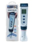 Test All Water SD40 Multiparameter Pocket Water Tester – pH, EC, TDS, Salt & Temperature | IP67 Waterproof Handheld Digital Meter for Domestic Checks, Pools & Industrial Use | 2000 Hrs Battery Life