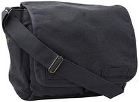 Rothco Black Heavyweight Classic Messenger Bag 9118