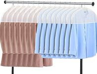 Zilink Shoulder Covers for Clothes (Set of 15) Breathable Garment Dust Covers Protectors with 2" Gusset for Suit, Coats, Jackets, Dress Closet Storage