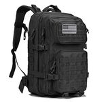 G4Free 40L Military Tactical Backpack 3 Day Molle Shoulder Bag Rucksacks Daypack for Outdoor Hiking Camping Trekking Hunting(Black)