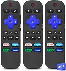 3PCS Replacement Remote Control for All Roku TVs, Replacement Remote for TCL TV, forHisense, Onn, Insignia, Sharp, Westinghouse, Element, JVC Roku Smart TVs