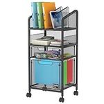 Huxitocan 4-Tier Rolling File Cart 