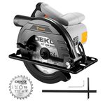 Circular Saw 1200W: DEKOPRO High-Power Saw with 185mm 24T Blade, 4800 RPM, Max Cut Depth 65mm (90°), 43mm (45°), Heavy-Duty Steel Base, Includes Guide Rai, Power Saw for Wood, PVC