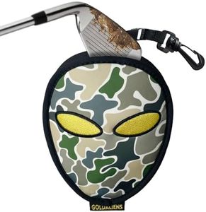 GOLDALIENS Golf Club Cleaner & Ball Cleaning Bag,Original Three-Layer Fabric Waterproof Technology,Golfer's Ultimate Green Clean Scrub Equipment Accessories,Removable Clips to Support Machine Washing
