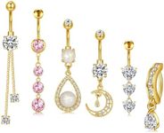 QWALIT Dangle Belly Button Ring Dan