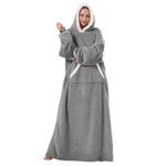 Wearable Blanket Hoodie for Women/Kids/Men, Oversized & Cozy Sherpa Lined Hoodie Sweatshirt Blanket