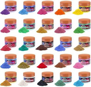 MTBJZJ Mica Powder for Resin, 25 Colors - 20g/Bottle of Epoxy Resin Color Pigment,for Candle Dye, Lip Gloss Pigment, Soap Making, Slime Colorant, Paint, Bath Bombs,Nail Polish and Eye Shadow