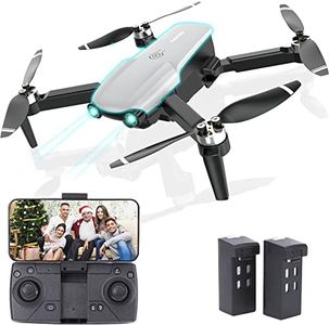 Drone with Camera for Adults PATIKUIN 2K Foldable Drones for Kids Beginners RC Drone Toys Gifts for Boys Girls with Brushless Motor, RC Quadcopter Circle Fly Follow Me Gesture Control 2 Batteries