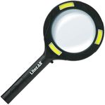LitezAll Hand Magnifying Glass with Light - LED Illuminated Magnifying Glass for Reading and Hobby Use - Lighted Magnifying Glass for Enhanced Clarity and Precision - Ergonomic Design