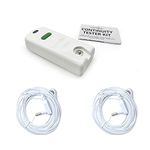 HUNAIGEE Grounding Continuity Tester with 2X 15ft Grounding Cords for Grounding Sheets Use to Test Effectiveness of Earth Connected Products Mats,Pads,Wrist Bands,Blankets,Pillow Case