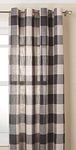 LORRAINE HOME FASHIONS Courtyard Grommet Window Curtain Panel, Gray, 53" X 84", 53" Wide by 84" Long