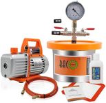 BACOENG 2 Quart Vacuum Chamber with 3.5 CFM 1 Stage Vacuum Pump, Degassing Chamber Kit for Resin, Silicone and Epoxies