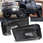 Z-OFFROAD New 5202 LED Fog Lights for Chevy Silverado 2007-2014 Tahoe Suburban 2007-2013 Avalanche GMC Sierra/Yukon Pick Up Truck Bumper Driving Lamps Bulbs, 2pcs - Black