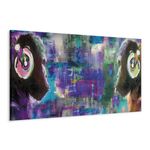 murando - Canvas Wall Art Abstraction 135x45 cm / 54"x18" 1 pc. - Non-woven Canvas Prints Image Framed Artwork Painting Picture Photo Home Decoration - monkey music colorful animals g-A-0107-b-d