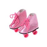 Pair of Roller Skate Shoes 18" American Girl Journey Doll Clothes Dress Accessory Pink