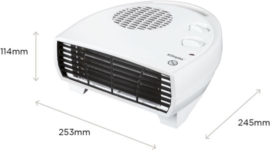 Dimplex 3kW Electric Fan Heater – Compact, 2 Heat Settings, Frost Protection