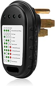 WELLUCK 50 AMP RV Circuit Analyzer, 50A 125V/250V Pedestal Tester with LED Indicator Light 14-50P 50 amp Tester Plug for Campers, Travel Trailers (ETL Certified)