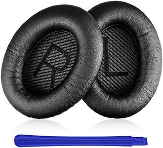 TesRank Coussinets de Remplacement pour Casques Bose Quiet Comfort QC 2 15 25 35 I 35 II AE2 AE2i AE2w SoundTrue SoundLink, Noir