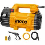 INGCO High Pressure Washer HPWR15028,1500W|100% Pure Copper Motor|Pressure-135 Bar, Max Flow-420 l/h, 8M High Pressure Hose Pipe for Cleaning Homes, Cars, Garden, (Yellow/Black)