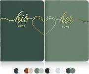 LSSH GmbH Wedding Vow Books,Original Vow Books His and Hers,Perfect Wedding Essentials for Your Wedding Day,28 Pages, 5.5" X 4" (Dark Green & Sage)