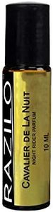 Cavalier De La Nuit Night Rider Parfum for Men by Razilo; 10 mL Amber Glass Roller Bottle