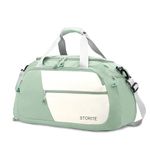 Storite Nylon 54 Cm Imported Multi Purpose Travel Duffle Bag for Women with Dry and Wet Pocket, Lightweight Waterproof Backpack Carry Luggage Bag with Shoe Compartment (Pista Green, 54 x 12 x 24 cm)