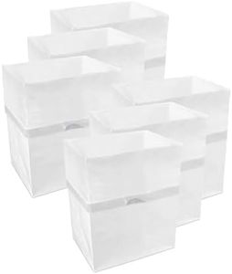Clean Cubes 4 Gallon Disposable Trash Cans (6-Pack). Reusable Garbage and Recycling Bins for Parties, Events, and More (White - 10" Tall x 8" Wide 12" Deep)
