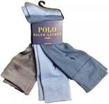 Polo Ralph Lauren 3 Pack Dress Trouser Socks (Teal, Light Blue Grey) Size 10-13