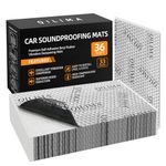 QILIMA 80 Mil (2mm) Car Sound Deadening Mat, 34 sqft (3.2 Sqm) 33 Pcs Butyl Insulation with Self-Adhesive for Vehicle Doors, Floor, Trunk and Heat Shield, Automotive Sound Deadener