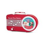 Mr. Christmas Vintage North Pole Radio Holiday Jukebox Christmas Decoration Music Box, 10.5 Inches, Red