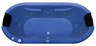 MADONNA Intimate 6 ft Drop-in Acrylic Massage Bath Tub with Whirlpool Massage and Back Massager System (Apline Blue)