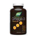 Nature's Way NutraSea+D Omega 3 + Vitamin D Supplement, Fresh Mint, 150 Soft Gels
