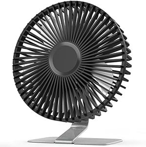 6 INCH USB Desk Fan with Upgraded Strong Airflow, 4 Speeds, Whisper Quiet Desktop Home Office Table Fan, 90°Tilt Adjustable for Better Cooling,4.9 feet Cord,Black