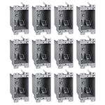 Newhouse Hardware 1-Gang PVC Old Work Electrical Outlet Box (12-Pack) | 14 cu. in. Plastic Junction Box for Switches, GFCI, or Duplex Receptacle Outlet | Old Work Electrical Box for Home Improvement