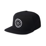 Brixton TM Medium Profile Adjustable Snapback Hat, Black, One Size