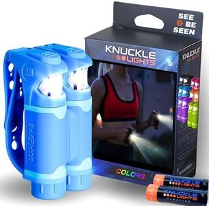 Knuckle Lights Colors – Night Running Lights for Runners and Walkers. Bright Flood Beams Light Your Entire Path. Great Dog Walking Light and Running Flashlight (Blue)