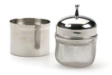 RSVP International Endurance Kitchen Collection Stainless Steel Mesh Floating Spice Infuser for Soups, Stews or Large Tea Pot, Ball, 2.5x4"; 0.5 Cup Capacity
