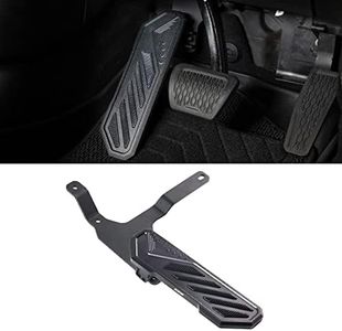SHEAM Dead Pedal Foot Rest Pad - Left Side Kick Panel Anti-Slip Thickened Compatible with 2007-2025 Jeep Wrangler JK JL JLU 4xe Gladiator JT Adjustable No Drilling Black