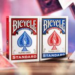 MilesMagic Bicycle Standards Set Of 2 Playing Cards (Red & Blue) Edition Poker Magic Rider Back Decks for Teen