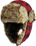 Lumberjack Plaid Aviator Trapper Hat Trooper Ear Flaps Ushanka Eskimo Russian Cold, 1. Red Black Plaid Trapper, One Size